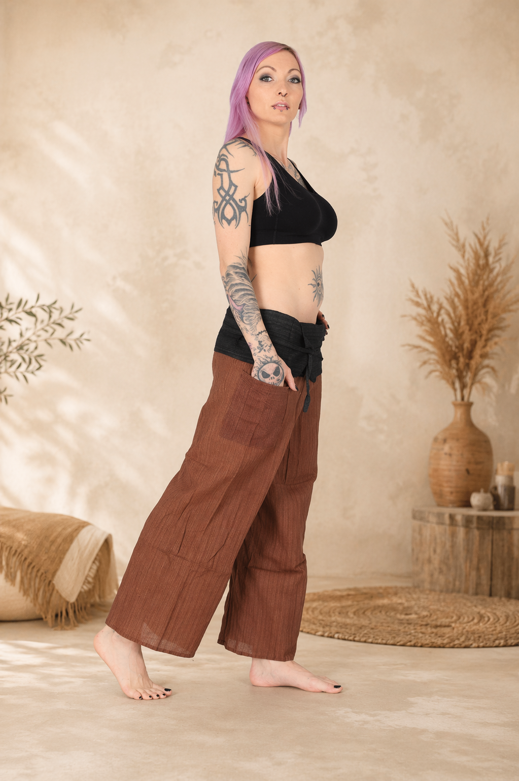 Fisherman Pants aus Thailand in Blau